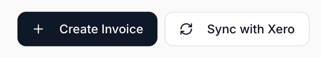 Create Invoice and Sync with Xero action buttons