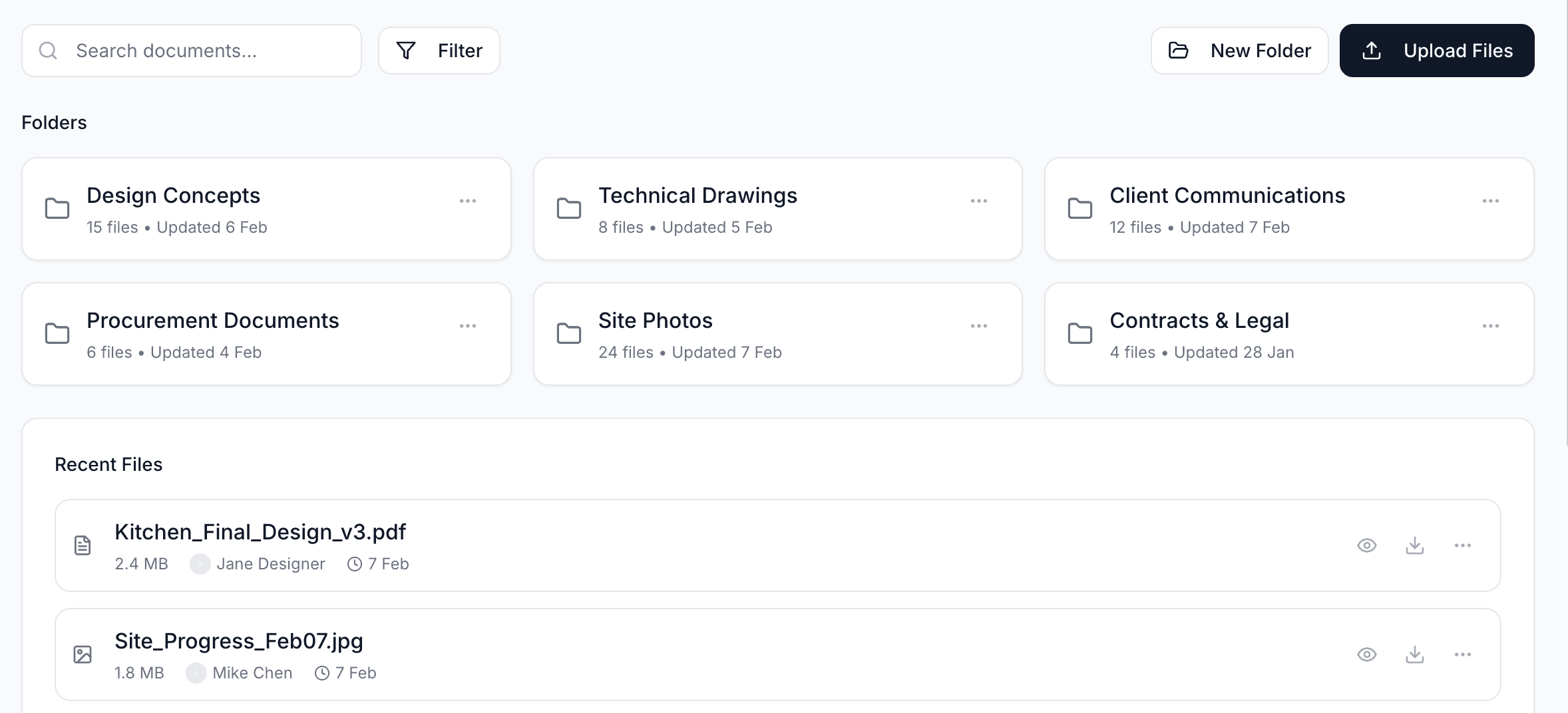 Document version control showing approval history and revision tracking