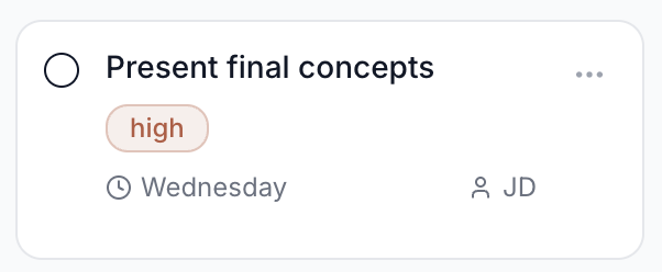 Task: Present final concepts