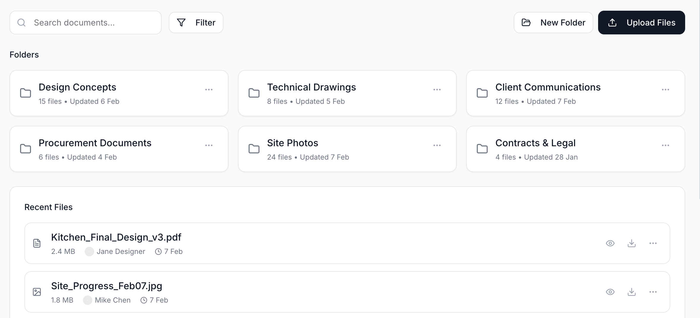 Document version control showing approval history and revision tracking
